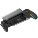 LinkMejor PG-9122 Wireless Stretching Gamepad with Hall Effect Joystick and Trigger Six Axis Motion Sensing RGB Lighting Wireless Gamepad Support Turbo Vibration for Phone/Tablet/Switch