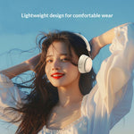 LinkMejor TB206 Wireless Headset bluetooth Headphone 40mm Moving Coil Deep Bass Soft Earmuffs Lightweight Foldable Design Support 3.5mm Audio Over-ear Headphones