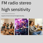 Lossless HiFi 5.3 Bluetooth Audio Receiver USB Flash Drive Coaxial Decoder Player Amplifier Speaker with Remote Control