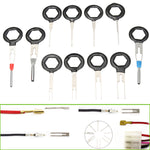 11PCS Terminal Removal Tool Kit High Quality Aluminum Wiring Connector Pin Release Extractor for Car Repair Maintenance