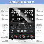LinkMejor SPS-2KD Dual-Channel DC Power Supply Series Parallel Independent Triple Output Function Bench Power 120V 60V 30V