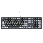 LinkMejor KU103 108-Keys Wired Mechanical Gaming Keyboard Silence Structure PBT Keycaps Red Switch LED Backlit USB-C Ergonomics E-sports Gaming Keyboards for PC Laptop Computer