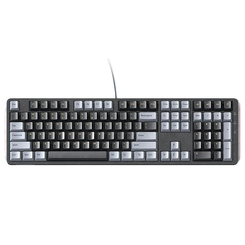 LinkMejor KU103 108-Keys Wired Mechanical Gaming Keyboard Silence Structure PBT Keycaps Red Switch LED Backlit USB-C Ergonomics E-sports Gaming Keyboards for PC Laptop Computer