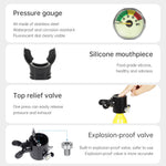 LinkMejor 0.5L Mini Scuba Tank Kit with Storage Bag and Satety Rope Portable Scuba Diving Tank Gear Support 5-10 Minutes Breath Underwater Breathing Devicefor Partner Underwater Entertainment Backup Air