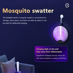 LinkMejor 3 In 1 3000V Cordless Rechargeable Electric Mosquito Bug Zapper Foldable Handheld Mosquito Killing Lamp Fly Trap