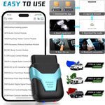 LinkMejor Z100 Bluetooth 5.2 OBD2 Diagnostic Tool Full System OBDII Scanner 9+ Reset Functions iOS Android APP Controlled Bidirectional Testing