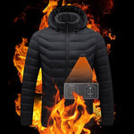 LinkMejor HJ-09B Heated Jacket 9 Areas Dual Control Zones USB Charging Winter Warm Outdoor Electric Heating Jackets