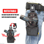 Rotatable Quick-Hanging Tool Bag 1680D Oxford Electrician Drill Belt Holder 360° Adjustable Clip Waterproof Wear Resistant Tool Organizer