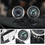 2 in 1 Car Ornaments Compass with Thermometer Direction Dashboard Ball for Cars Trucks SUVs