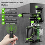 Huepar S04CG 4D 16 Line Laser Level Self-Leveling LCD Screen Bluetooth Connectivity Rechargeable Battery IP54 Waterproof Type-C Charging