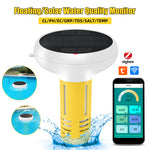 Upgrade Solar Powered Tuya ZigBe WiFi Pool Water Quality Tester 7-in-1 Floating Detector PH ORP TDS Salinity Temperature CL for Pool Fish Tank Aquarium Spa