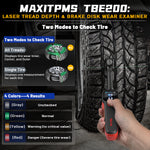 Autel MaxiTPMS TBE200E Tire Tread Laser Detector Brake Disc Wear Thickness Diagnostic Instrument Tool Compatible With ITS600
