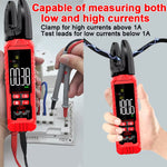 ZL33A ZL33B Rotating Clamp Meter 200A AC DC Current Voltage Tester 600V NCV Function Temperature Measurement Shockproof Case Compact Design Professional Electrician Tool