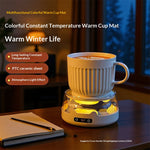Comfook RS-609 Constant Temperature Cup Warmer With 4-Level Adjustable Heating 55°C 65°C 75°C 85°C Ceramic Heating Compact Design USB Power Light Effect Auto Shut-Off