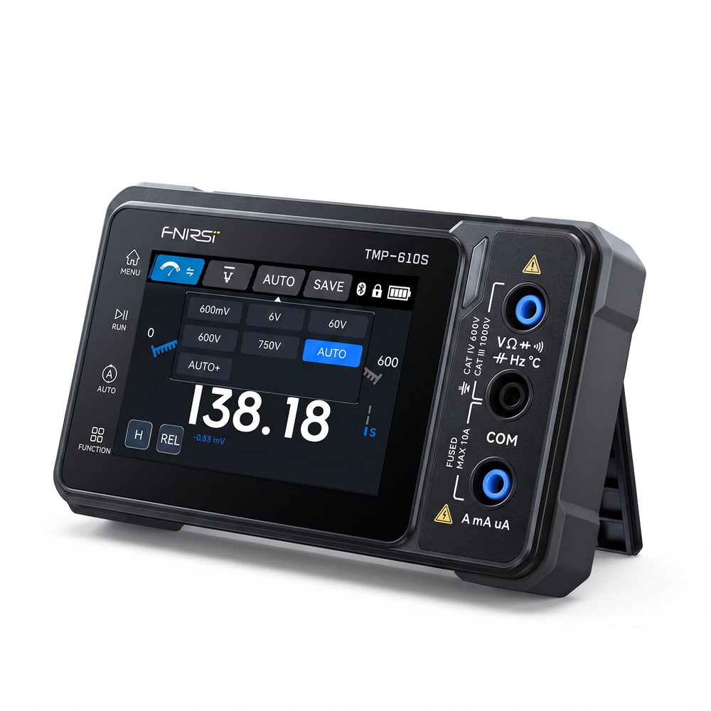 LinkMejor TMP-610 TMP-610S Handheld Digital Multimeter Oscilloscope 3-in-1 with Signal Generator Bluetooth App Control 10MHZ 48MSa/s 60000 Counts Electrical Tester DMM Scope Meter
