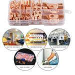 60pcs Wire Lug Copper Ring SC6-25 Copper Connectors Bare Cable Electric Crimp Terminal Connector Kit