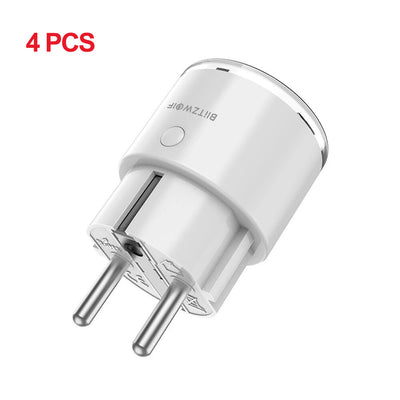 [4PCS] LinkMejor® BW-SHP6 Pro 15A 3450W WiFi Smart Plug Wireless Power Socket Outlet Energy Monitoring No Hub Required App Remote Control Voice Control Works With Amazon Alexa and Google Assistant