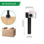 LinkMejor 8mm 1/2'' Shank Router Bit 2-Flute 4-FluteT-shaped Panel Raising Cutter Replaceable Blade Woodworking Slotting Trimming Grooving Tool