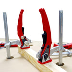 LinkMejor 2PCS/4PCS Alloy Steel Upgrade Quick Ratchet Track Saw Guide Rail Clamp MFT Clamp for MFT Table and Guide Rail System Woodworking Clamp
