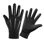LinkMejor Winter Waterproof Cycling Gloves Outdoor Sports Running Motorcycle Ski TouchScreen Fleece Gloves Non-slip Warm Full Finger for Riding Climbing Skiing Hiking Fishing