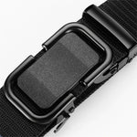 120cm Automatic Buckle Men Belt Lightweight Wear-Resistant Adjustable Nylon Webbing Strap for Outdoor Work Belt