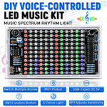 Sound-Controlled LED Music Spectrum Rhythm Light Level Display Kit DC 5V USB Type-C DIY PCB Soldering Audio Frequency Display TJ-56-691