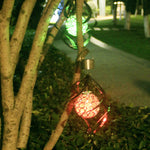 LinkMejor Solar Powered Wind Chimes Light Waterproof RGB Colorful Gradient Wind Turn Light Wind Chimes Light