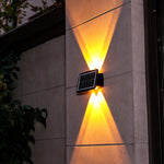 LinkMejor Solar Wall Light Outdoor Up and Down Garden Lamp for Home Porch Fence Stairs Wall Backyard Luminous Lighting