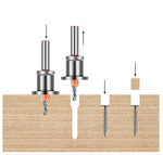 8mm Round Shank Drill Bit Set Adjustable Countersink 2.8-4mm Cone Drill Counterbore Router Drill Bit with Limit Stop Alloy Head Cone Hole Drill