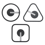 Triangle/Square/Round Black Modern LED Acrylic Ceiling Light Brief Lamp Surface Mount Fixture Light