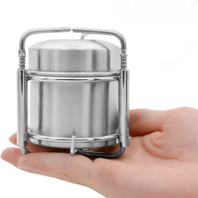 IPRee Mini Portable Liquid Alcohol Stoves Camping Picnic Stove Outdoor Stainless Steel Liquid Alcohol Stove Liquid Burner for Camping