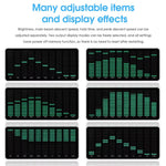 AK1016 Music Spectrum Dual-Power Port Multi-Band LED Display Adjustable Audio Spectrum Analyzer with 3.5mm AUX Input