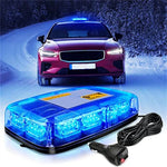 48 LED Magnetic Emergency Strobe Lights Roof Top Car Safety Warning Flashing Light 12V/24V Amber Stroboscopes Trucks Police Lamp