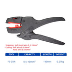 FS-D3A Multifunctional Integrated Wire Stripper 0.5-10mm² Self-Adjusting Tool for Wire Stripping Cutting Electrical Work