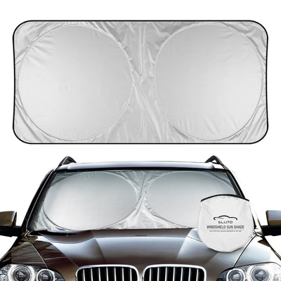 LinkMejor Car Windshield Sun Shades Cover Silver-Coated Polyester