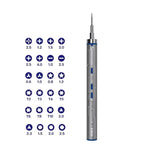 X-Drive Electric Precision Screwdriver Set 24-in-1 Magnetic Screw Bits Rechargeable Lithium Battery Compact Aluminum Alloy Design Mobile Phone Electronics Repair Tool
