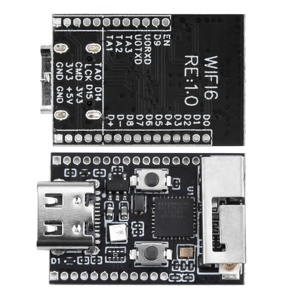 Micro Python RGB LED 4MB Flash Wifi6 ESP32-C6 Development Board Low Power RISC-V 32-Bit ESP32-C6 N4 BT Wifi Module with Crystal Oscillator