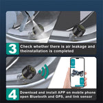 Car TPMS Tire Pressure Monitoring System Bluetooth 5.0 Mobile Phone Display Motorcycle Car Tyre Pressure Sensor for lOS Android