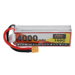 LinkMejor 14.8V 4000mAh 100C 4S LiPo Battery XT60 Plug for RC Drone