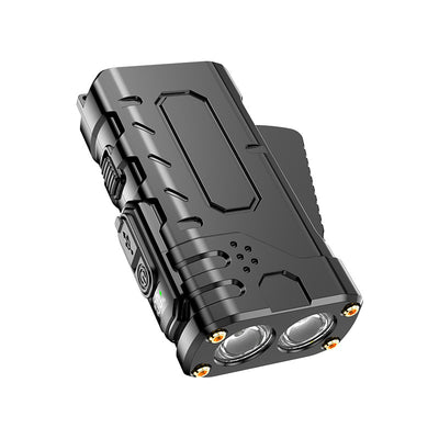 Bikight Hand Crank Emergency Flashlight 600mAh 3W 100m Range Type-C Rechargeable Dynamo LED Camping Light Two Power Sources LCD Display