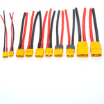 LinkMejor XT30U XT60H XT90H Drone Connectors with Gold-Plated Copper Contact and Soft Silicon Cable for Stable Current Flow Eco-friendly Flame-Retardant Material for Drones Hobby Toys Battery Connections