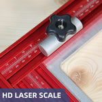 LinkMejor Handle Routing Template 0-10In Width 0-190mm Length with Dual-Rail Precision Positioning for Trimmer Router Cutting Board Serving Tray Woodworking Routing Tool