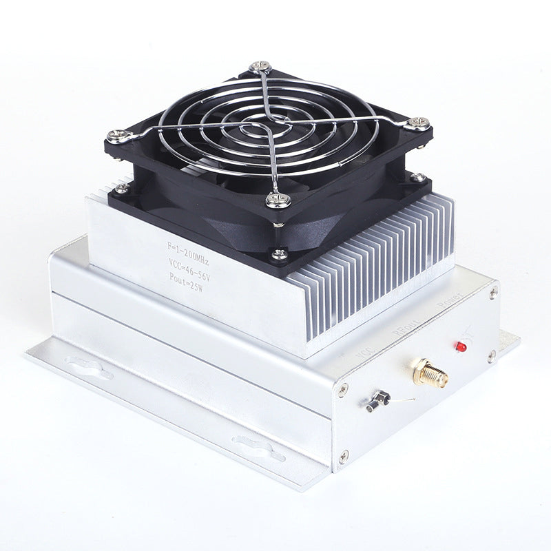 High Frequency Broadband Power Amplifier 1-200MHz 25-50W 35dB Gain 50 Ohm SMA Female 46-56V RF Signal Amplifier Module