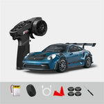 Hstar D43-01 RTR 1/43 2.4G 4WD Drift RC Car Gyro Mini Full Proportional Alloy Body Shell LED Light Remote Control High-Speed Motor On-Road Racing Vehicle Model Boys Gifts Toys