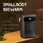 Tevorex 1500W Desktop Space Heater with Digital Display Quiet Rapid Heating, High-Power PTC Warm Fan for Home & Office