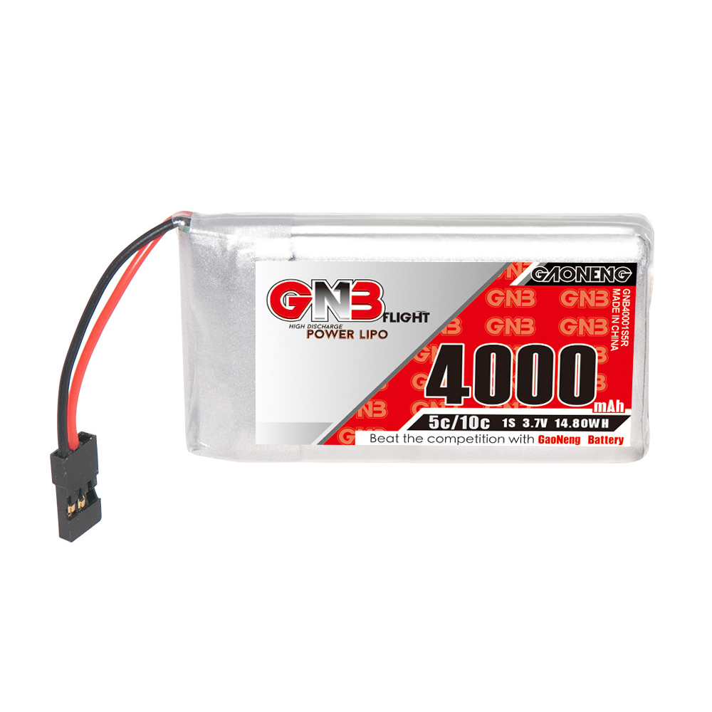 LinkMejor 3.7V 4000mAh 5C 1S LiPo Battery JR Plug for Sanwa M17 Transmitter Receiver