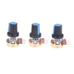 9Pcs/Set WH148 Potentiometer Resistor with Nuts and Potentiometer Button Cap Adjustable Knob for B1K/B2K/B5K/B10K/B20K/B50K
