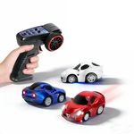 LinkMejor Q7201 1/72 2.4G Mini RC Car LED Light 3 Speed Adjustable Full Scale Q Version Desktop Micro Remote Cruise Control Vehicles Models Toys