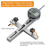0-1Inch Digital Dial Indicator Table Saw Gauge Suitable for Table Saws with a Slot Width of 3/4" (19mm) or more for Aligning and Calibrating Work Shop Machinery Band Saw and Drill Press