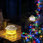 Bikight T-16A Outdoor Camping Atmosphere Light 20m LED String Lamp 1800mAh USB-C Rechargeable IPX4 Waterproof 7 Modes Tent Lantern for Camping Backpacking